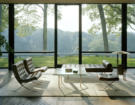 glass house interior