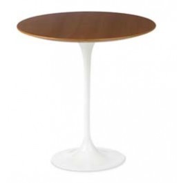 Saarinen Side Table with cherry wood top by Eero Saarinen for Knoll. Image: knoll.com