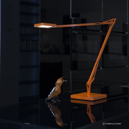 Limited Edition Orange Kelvin Table Lamp by Antonio Citterio with Toan Nguyen for Flos