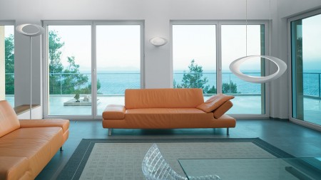 The Artemide Cabildo Suspension Lamp is available as a suspension light, a floor lamp or a wall light. 