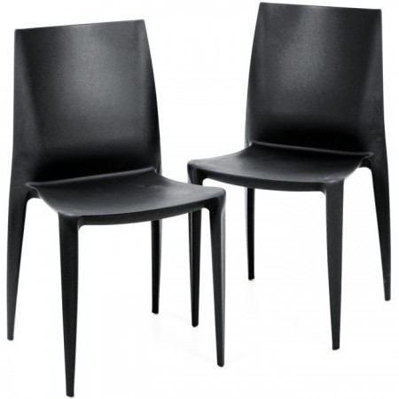 The Heller Bellini Dining Chair is an injection molded stacking chair appropriate for indoor/outdoor commercial or residential use. The flexing action of the back provides a high degree of comfort. It has a lightly textured, fully washable surface. It is available in black, white and two shades of grey.