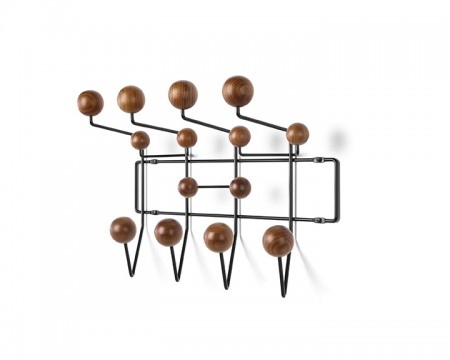 The Eames Hang It All is available in walnut, black, white or multi-coloured balls. 