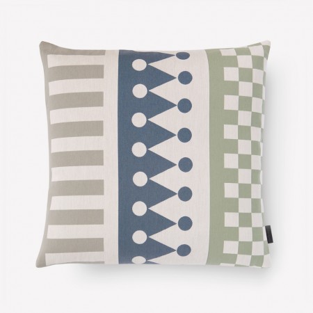 The Maharam Palio Diagonal Stripe Pillow was designed by Alexander Girard.