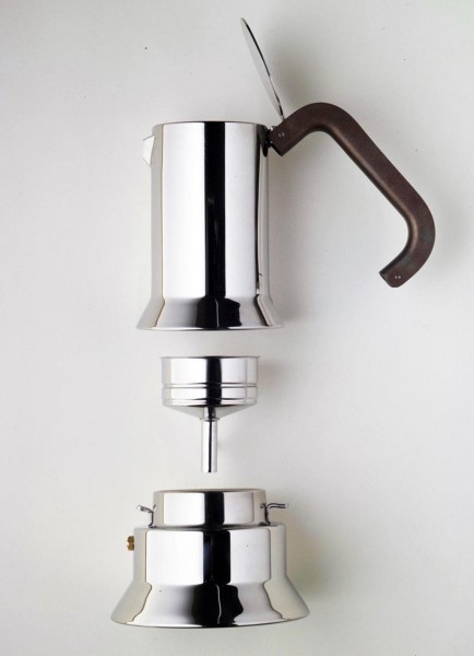 Available in four size options, including the incredibly cute 1 cup edition, the Alessi 9090 Espresso Maker is able to go from the stove top to the table.