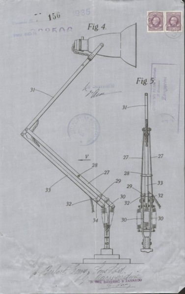 Using special springs with a ‘constant tension’ quality Carwardine chanced upon the means to create an articulated task lamp that could combine ultimate flexibility with perfect balance. A patent was filed and in 1933 the first four-spring Anglepoise lamp was launched.