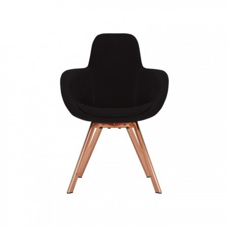 Scoop is available in high back and low back versions and also with oak or copper legs.