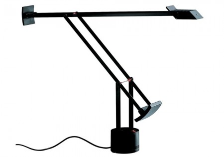 Designed by Richard Sapper, this LED edition is part of the Tizio family. It is the same size as the classic version, utilizing energy saving LED lighting with dimmer. interchangeable plug options accommodate most electrical outlets for global versatility. 