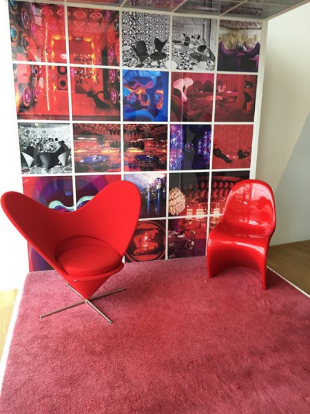 The Vitra Verner Panton Heart Cone Chair is highlighted in the Vitra Design Museum along with the Verner Panton 
