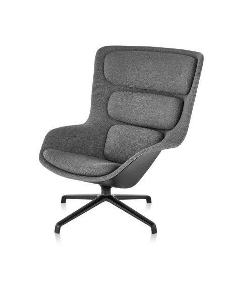 The Striad Chair is avaialble with a wire base or a 4-star 