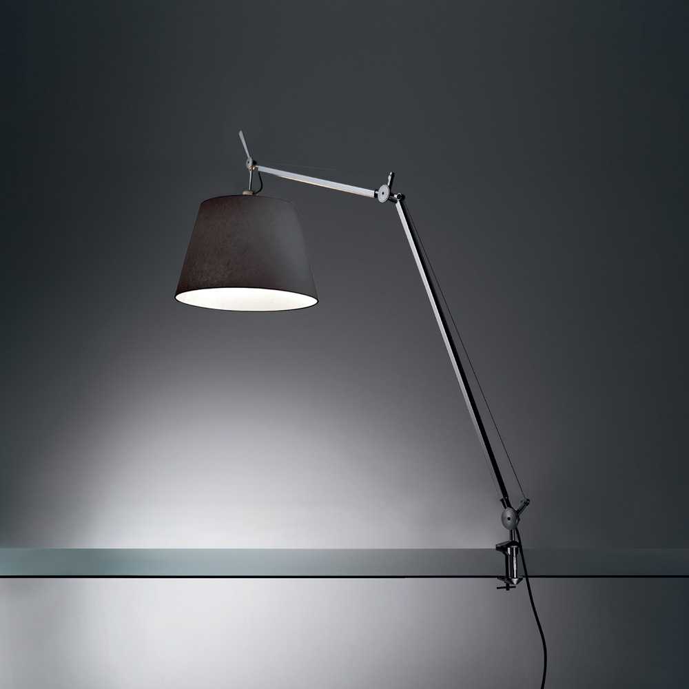 CLEARANCE Artemide Tolomeo Mega Table Lamp, LED Integrated Light Source, 17 inch Diffuser, Black