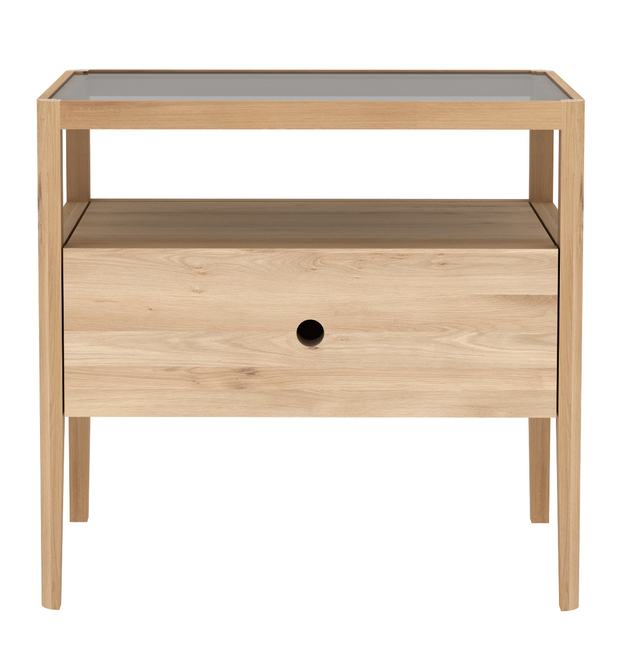 Ethnicraft Spindle Bedside Table with 1 Drawer