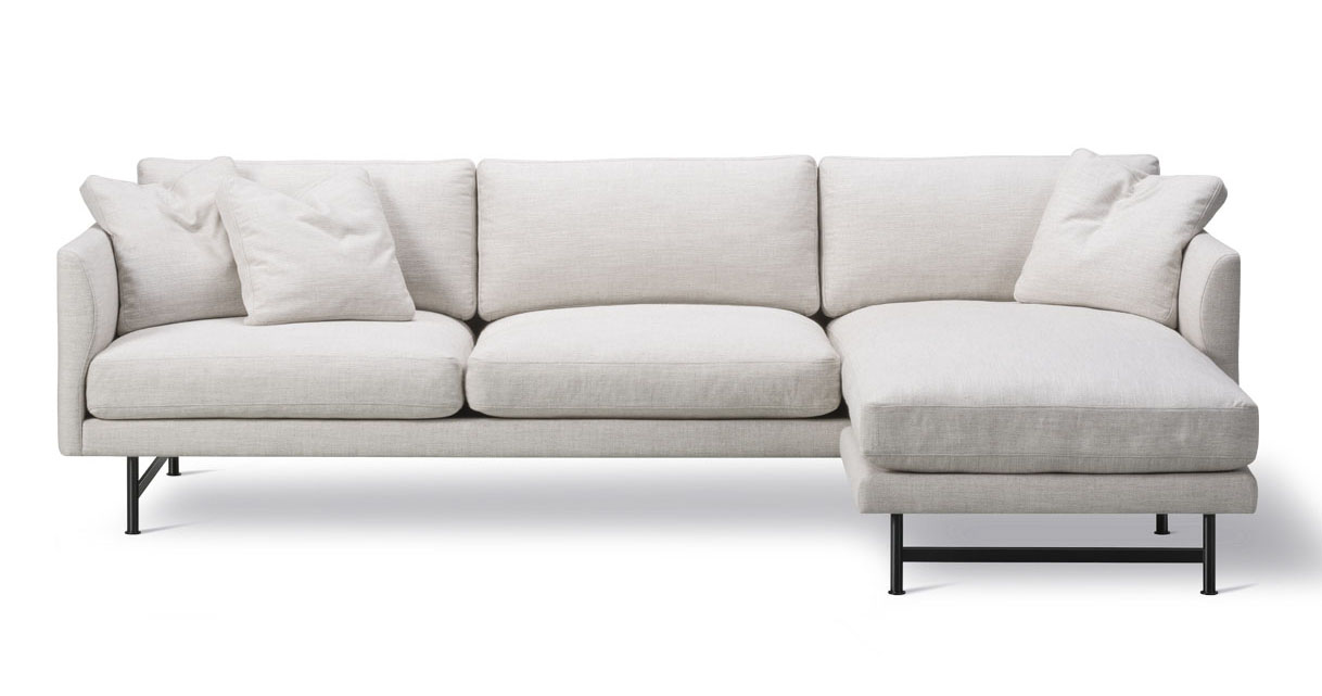 Fredericia Calmo 80 Metal Base 3 Seater Sofa with Chaise