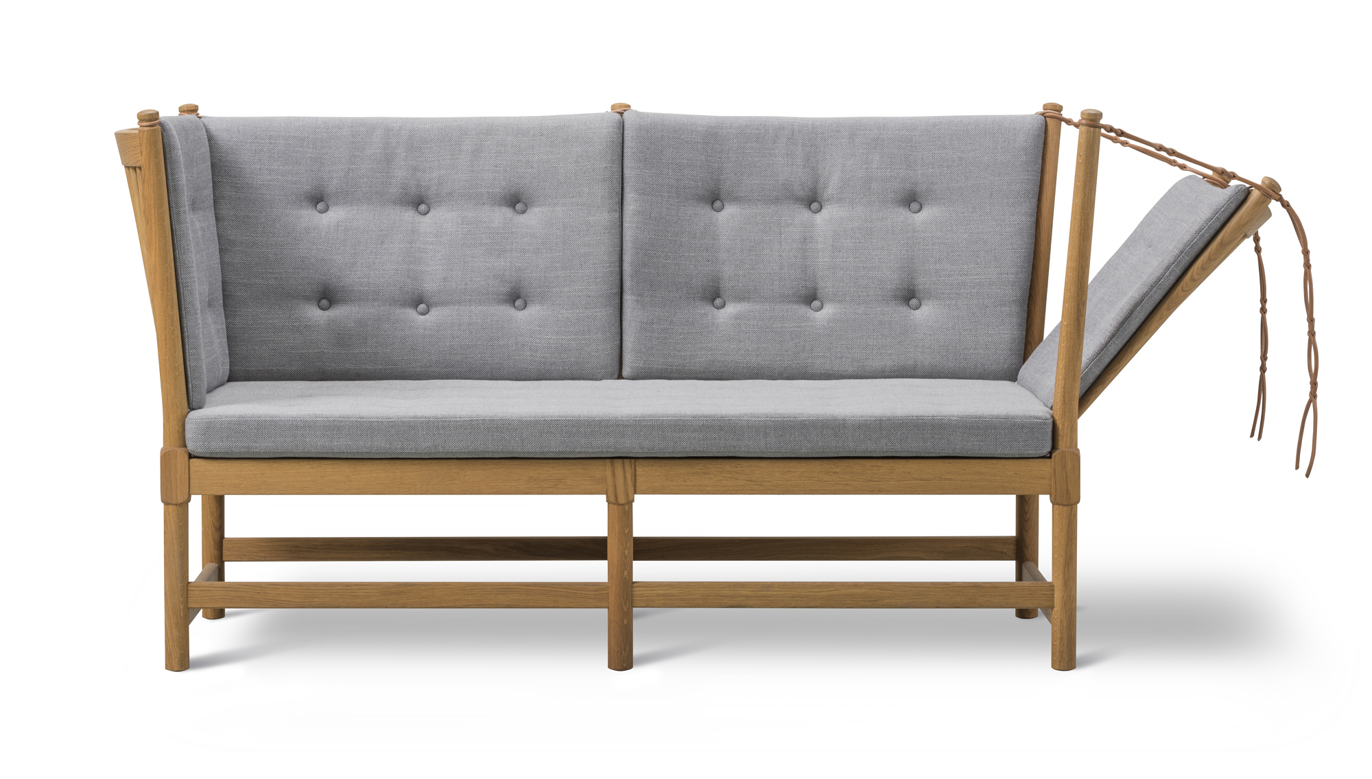 Fredericia Mogensen Spoke-Back Sofa 2 Seater with Buttons