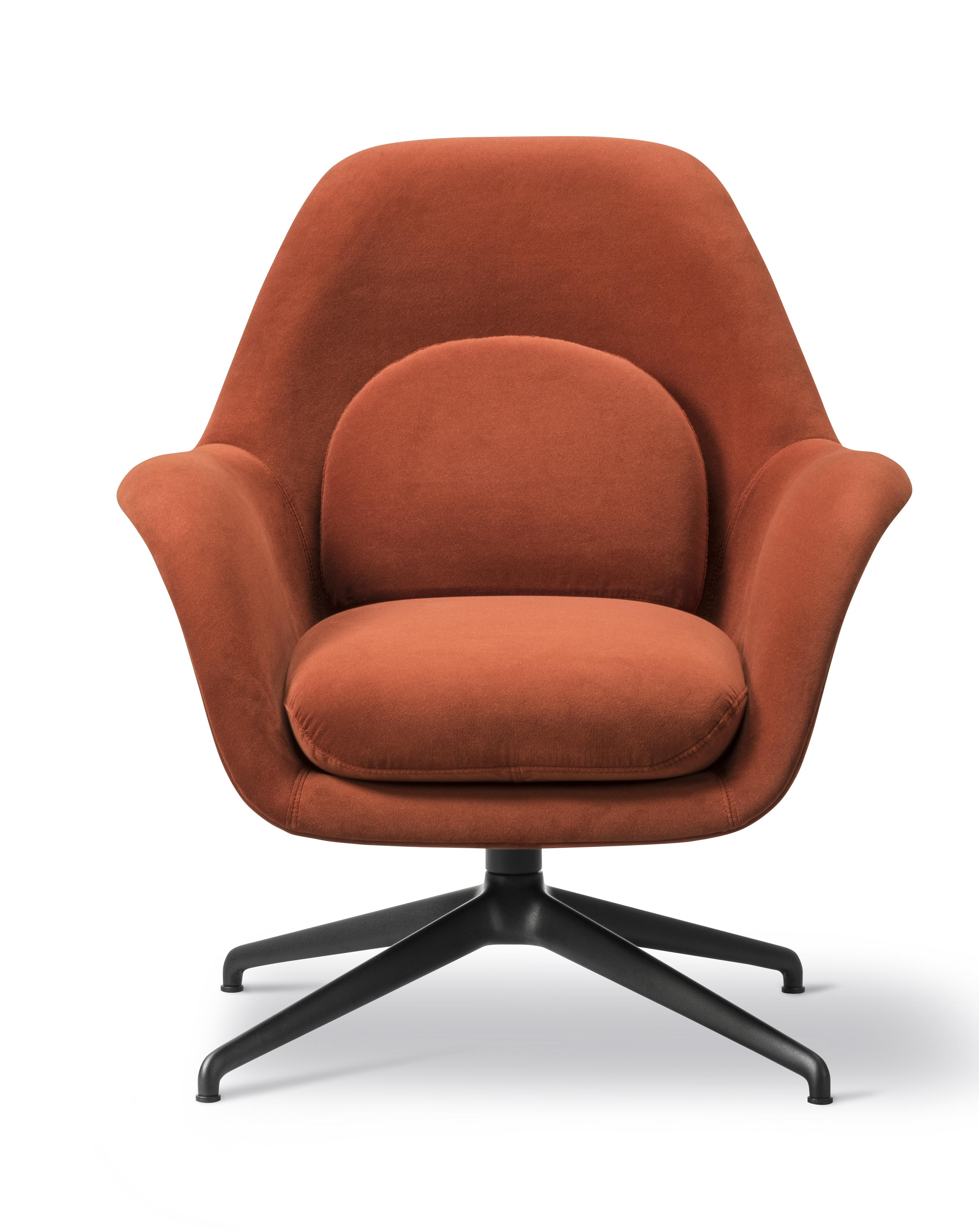 Fredericia Swoon Petit Lounge Chair - Swivel Base