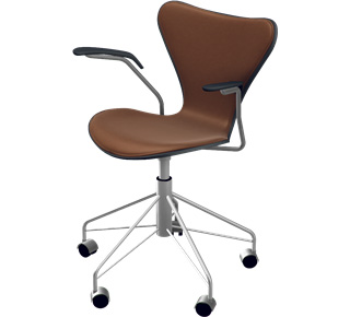 Fritz Hansen Series 7™ Swivel Armchair - Front Upholstered