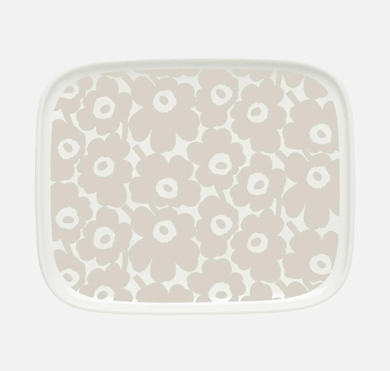 Marimekko Oiva / Pikkuinen Unikko Plate - 12 x 15 cm