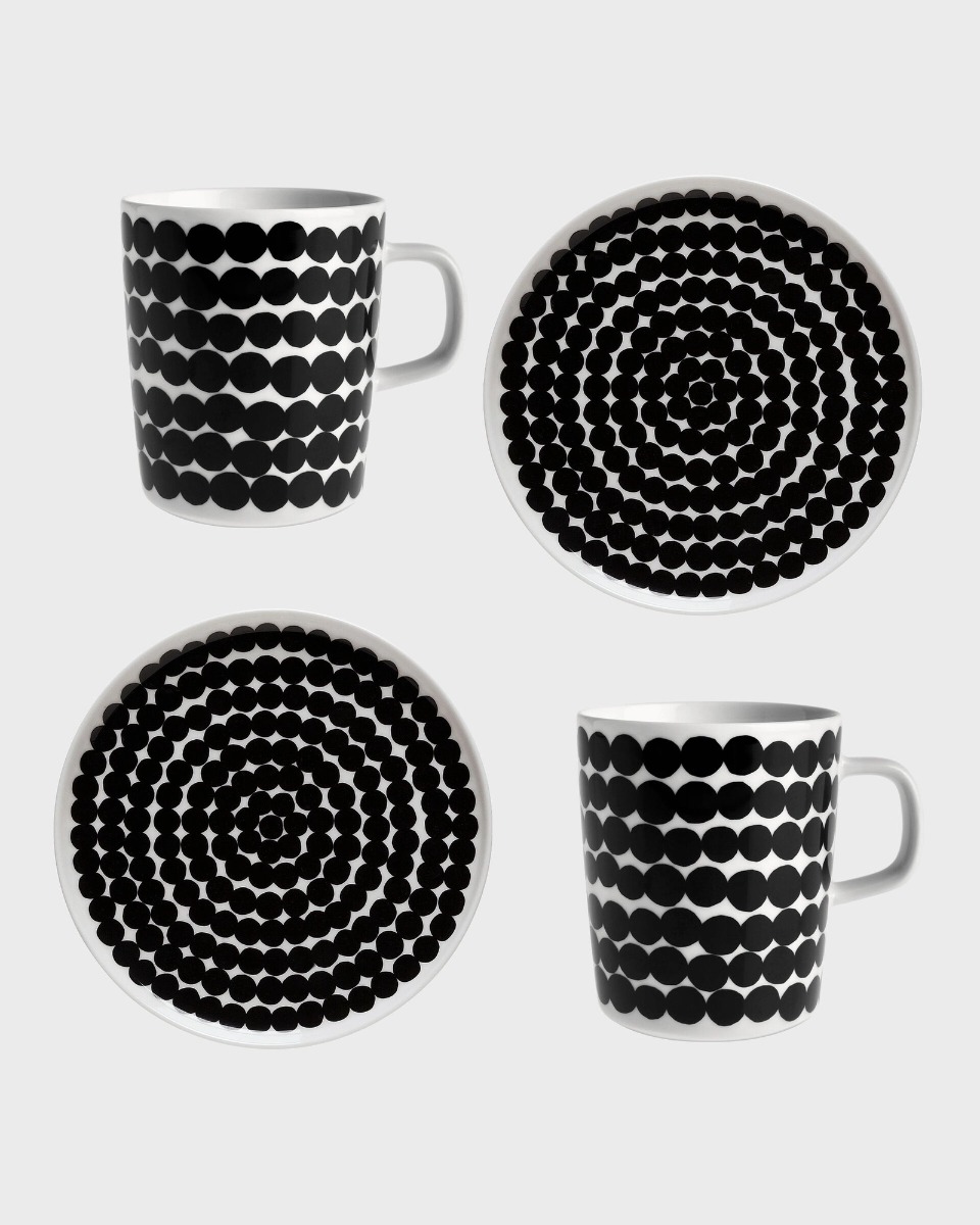 Marimekko Siirtolapuutarha Breakfast Set (2 Mugs & 2 Plates)