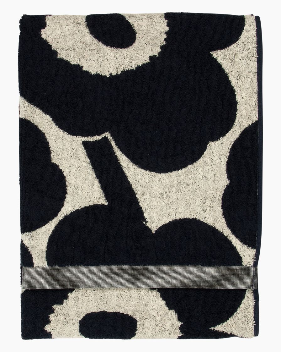Marimekko Unikko Bath Towel - 70 x 150 cm - Cotton, Dark Blue