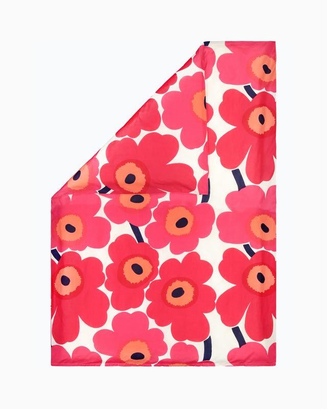 Marimekko Unikko Duvet Cover - White, Red