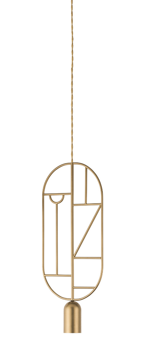Nomon Wooden Dots WD02 Vertical Oval Pendant Lamp