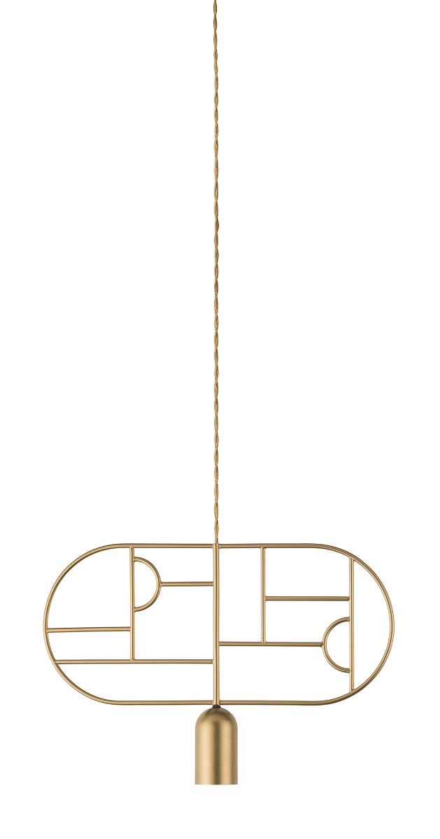 Nomon Wooden Dots WD03 Horizontal Oval Pendant Lamp