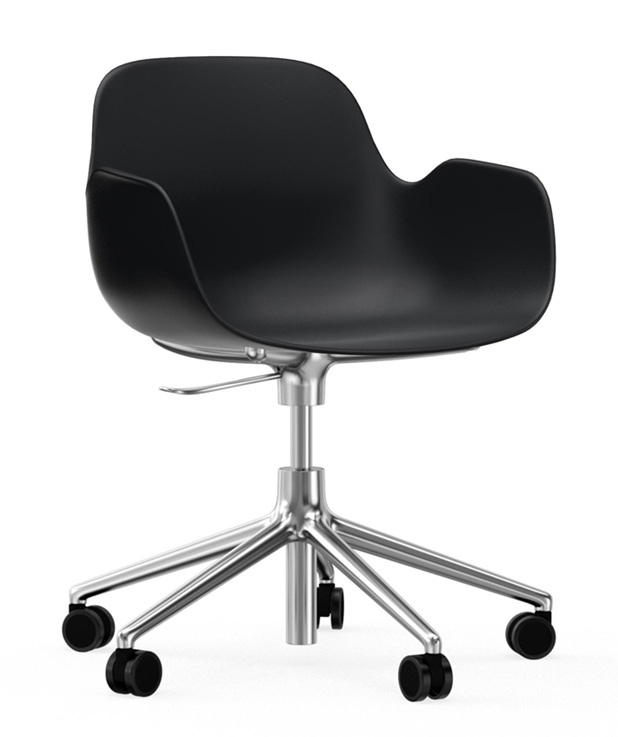 Normann Copenhagen Form Swivel Armchair with Castors
