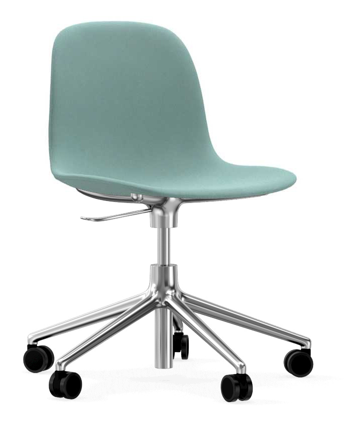 Normann Copenhagen Form Swivel Chair with Castors Full Upholstery