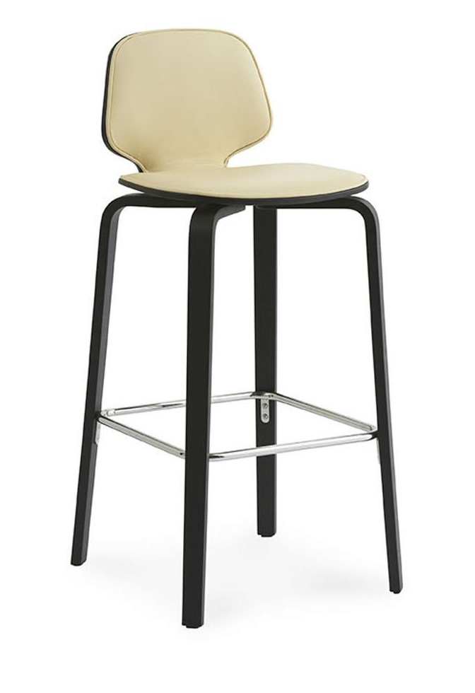 Normann Copenhagen My Chair Wood Base Barstool Front Upholstery