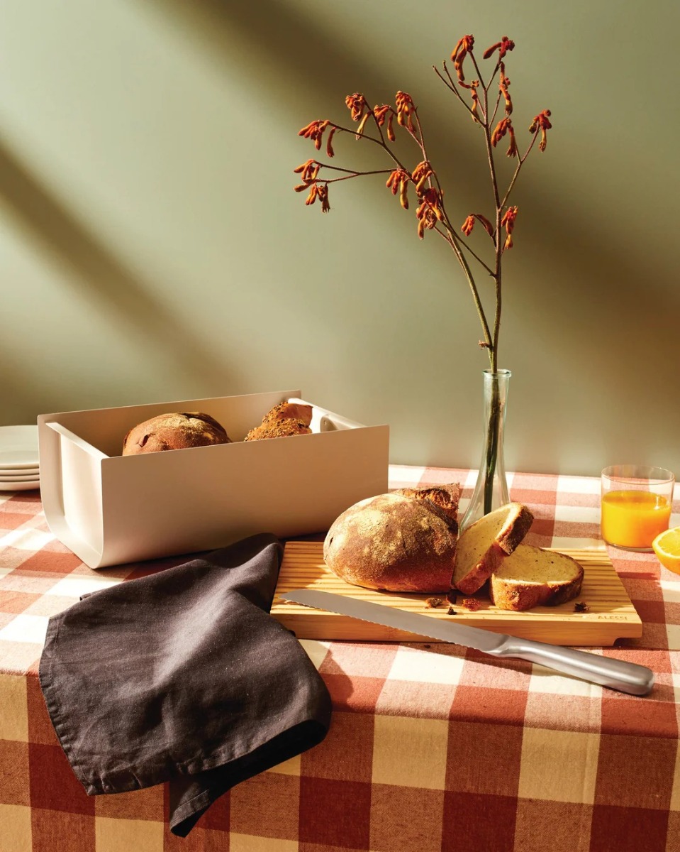 Alessi BG03 Mattina Bread Box with Cutting Board
